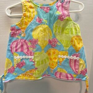 Lilly Pulitizer Girls Size 6-12 Months Hot Air Balloons